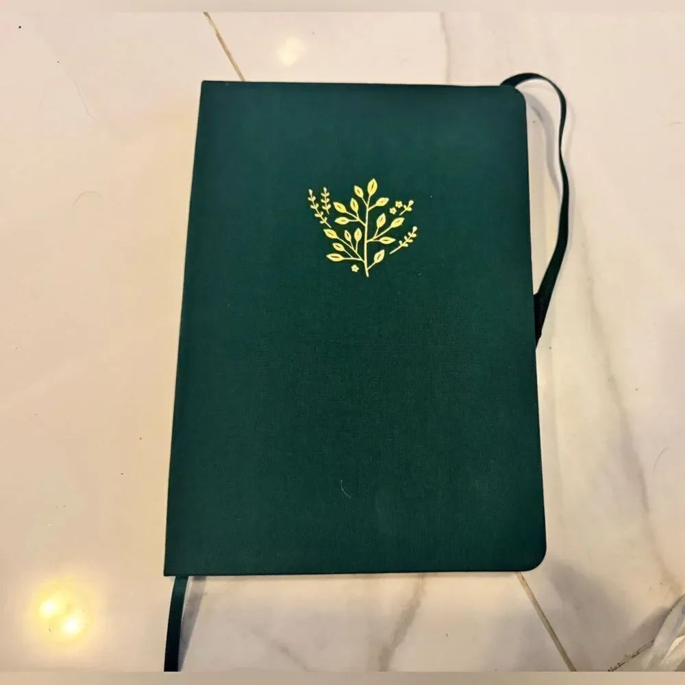 Archer and olive
Green Journal with Gold Leaf Design#21